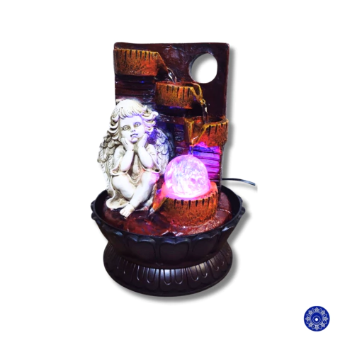 Fonte de Agua em Resina Anjinho - M