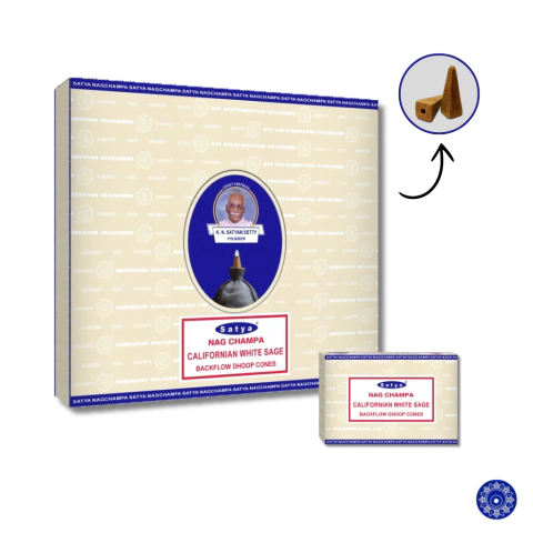 Incenso Satya Cone Cascata Backflow Californian White Sage