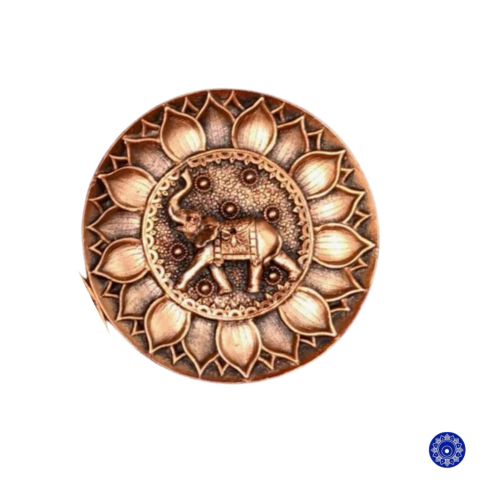 Incensário de Resina Bronze Elefante 10cm