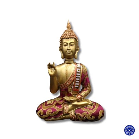 Enfeite de Resina Buda Sentado 24cm