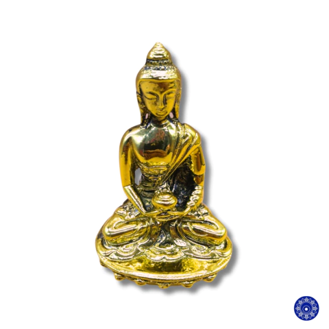 Enfeite de Resina Buda Tailandes Dourado 10cm