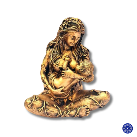 Enfeite de Resina Gaia Amamentando 11cm