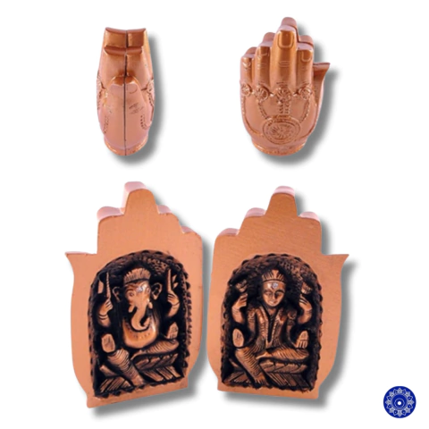 Enfeite de Resina Mão Namaste C/ Cristal Par