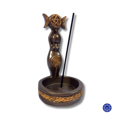 Incensário Porta Velas Sagrado Feminino Castor Marrom
