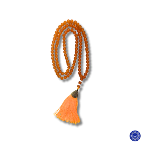 Japamala de Cristal 108 Contas Herderita (Laranja)