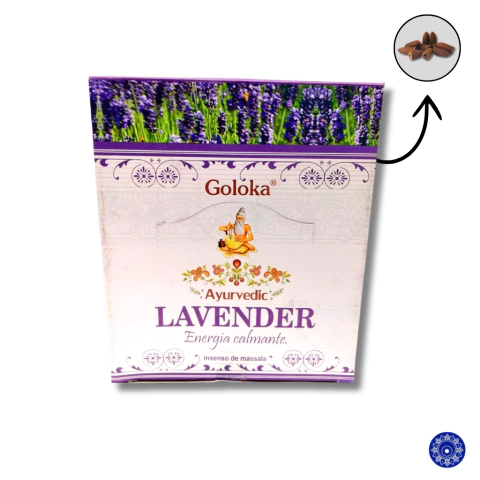 Incenso Goloka Cone Cascata Backflow Lavanda