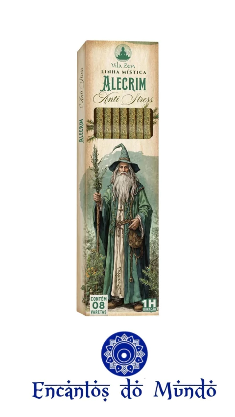 Incenso Natural Vila Zen Linha Mística - Alecrim