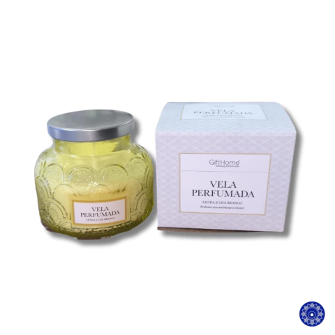 Vela Perfumada Importada Lichia e Chá Branco