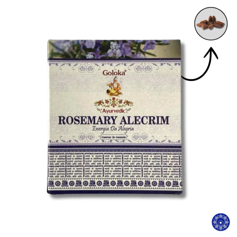 Incenso Goloka Cone Cascata Backflow Rosemary Alecrim
