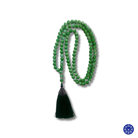 Japamala de Cristal 108 Contas Howlita Verde