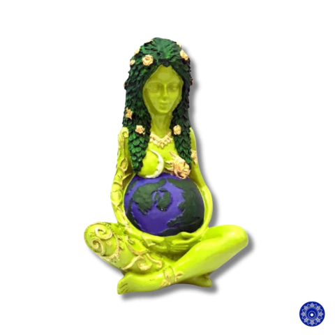 Enfeite de Resina Gaia Castor Verde M 14cm