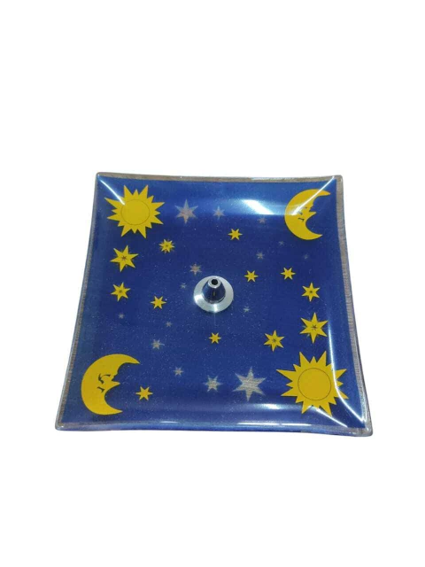 Incensário vertical celestial de vidro 12x12