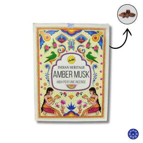 Incenso Golden India Cone Cascata Backflow Amber Musk