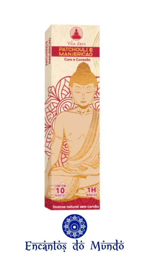 Incenso Natural Vila Zen Linha Buda - Patchouli e Manjericão
