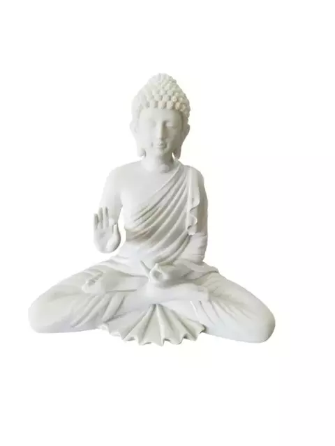 Buda Branco de Resina Medio
