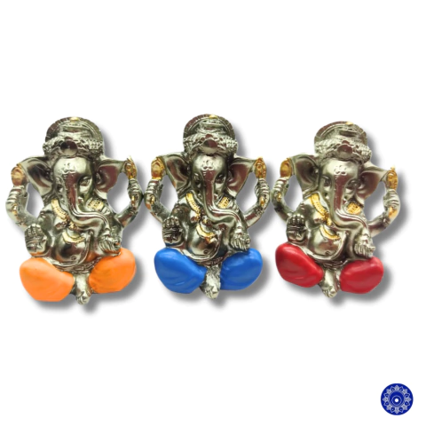 Enfeite de Resina Ganesha Com 3 unidades 4x3 cm