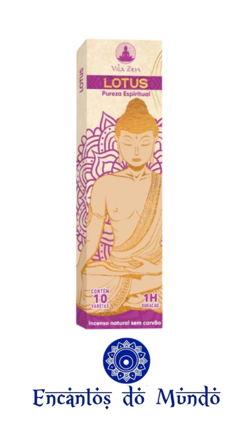 Incenso Natural Vila Zen Linha Buda - Lótus