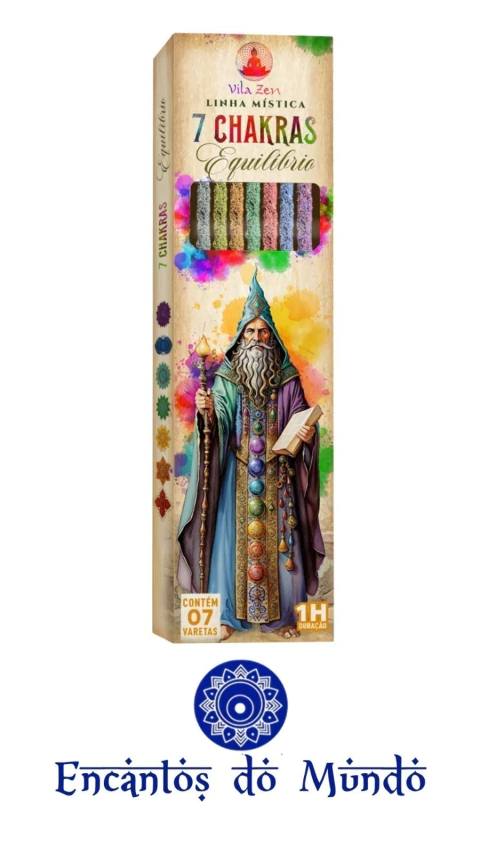 Incenso Natural Vila Zen Linha Mística - 7 Chakras