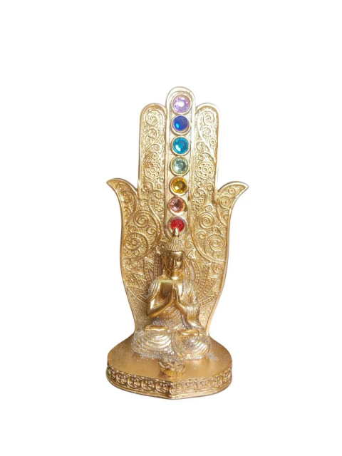 Incensário de Resina Buda Dourado 7 Chakras - comprar online