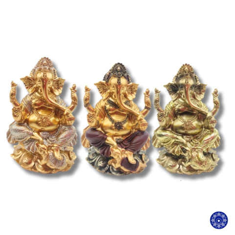 Enfeite de Resina Ganesha 13cm