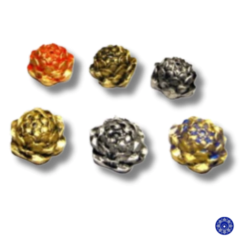 Incensário de Resina Mini Flor de Lotus 3cm Conjunto C/6