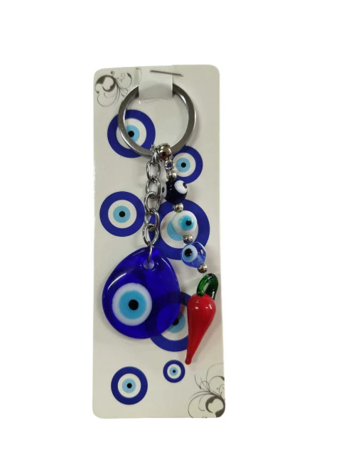 Chaveiro Olho Grego com Pimenta