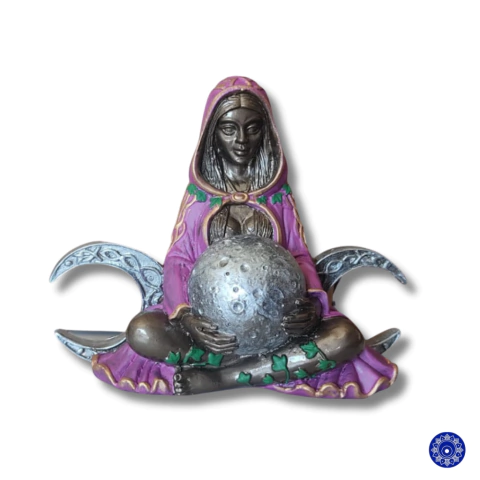 Enfeite de Resina Gaia Triluna Magenta 12cm