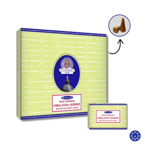 Incenso Satya Cone Cascata Backflow Himalayan Jasmine