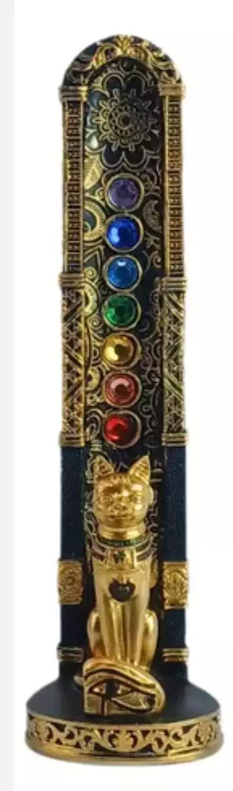 Incensário de Gato Resina Dourado - comprar online