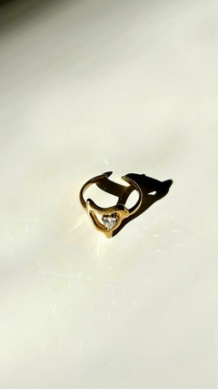 Anillo corazón + cristal - comprar online
