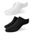 (E011NB) Soquete Hombre Invisible Blanco y Negro - Algodon