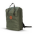 MOCHILA MATERA CON CUERO VERDE en internet