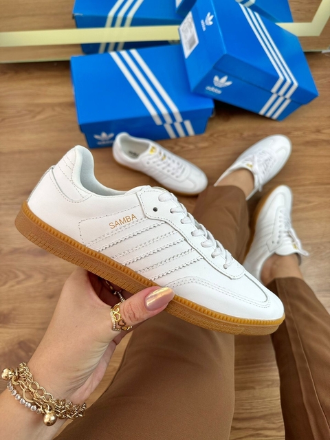 Adidas Samba OG branco couro