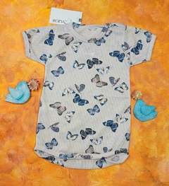 Body Clásico manga corta Jersey estampa Mariposa