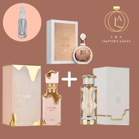 Combo da mulher poderosa - Decant Eclaire + Fakhar rose + Teriaq