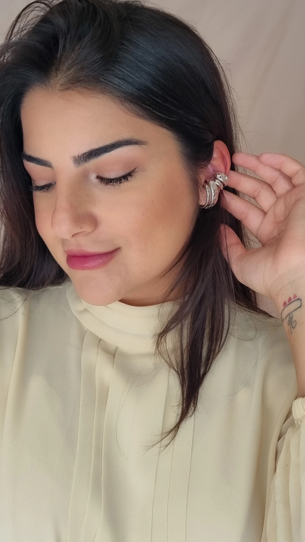 Brinco Ear Hook Martelado