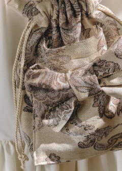 Bolsa Café com Flores - comprar online