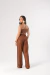 Top Faixa Marrom - AmoCrop
