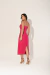 Vestido sem alca midi pink na internet