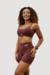 Conjunto Top e Shorts Feminino Marrrom FLow na internet