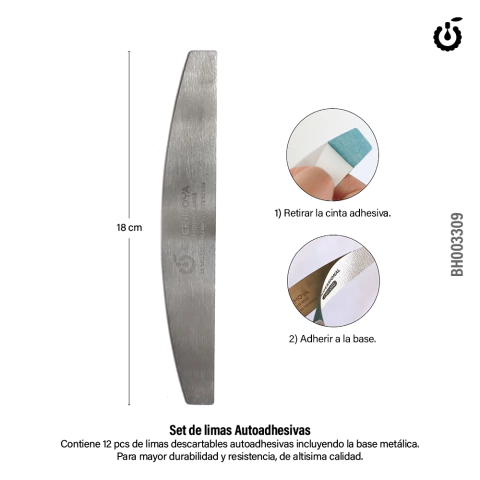 Set de lima metalica con repuesto autoadhesivas - comprar online