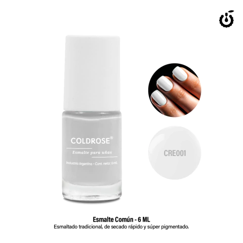 Esmalte Tradicional Coldrose Cremoso 6ML - 001 BLANCO - comprar online