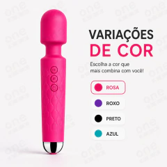 Vibrador Feminino Clitoriano Varinha Mágica Recarregável Ponto G Orgasmo Silencioso Lady Magic - One Sex