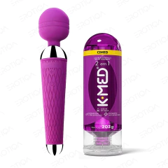 Kit Vibrador Feminino Sexual Varinha Mágica 10 modos + Gel Lubrificante íntimo 2 em 1