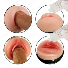 KIT Masturbador Masculino Duplo com Vagina e Ânus + Lubrificante íntimo a Base de Água K med 100G