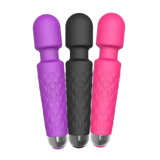Vibrador Feminino Clitoriano Varinha Mágica Recarregável Ponto G Orgasmo 20 modos- Silencioso