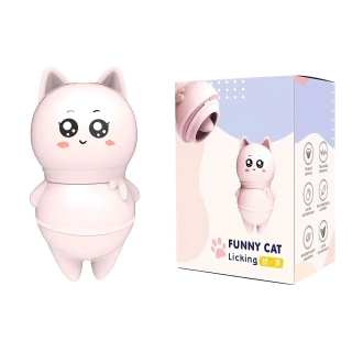 Vibrador Feminino com Língua Formato Gato 10 Vibrações Gatinho