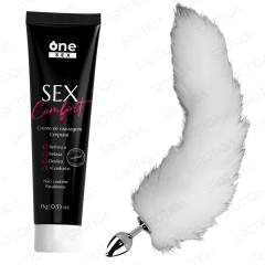 Kit Plug Anal Iniciante Rabo de Raposa Plug Metal Com Cauda + Lubrificante Anal Sex Comfort