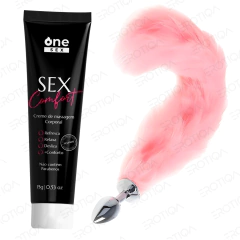 Kit Plug Anal Iniciante Rabo de Raposa Plug Metal Com Cauda + Lubrificante Anal Sex Comfort