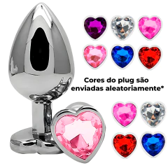 Kit Gel Excitante Sex Intense + Gel Dessensibilizante Anal Sex Comfort + Gel Adstringente Sex Virgin + Plug Anal Tamanho P Formato Coração